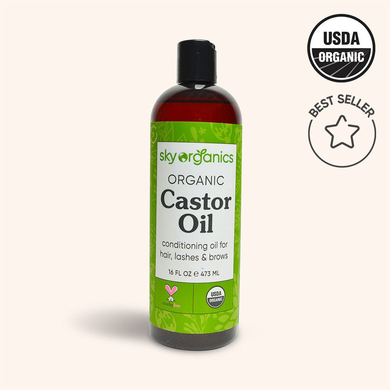 Sky Organics 100% Pure Organic Castor Oil, 16 fl oz Ingredients and Reviews