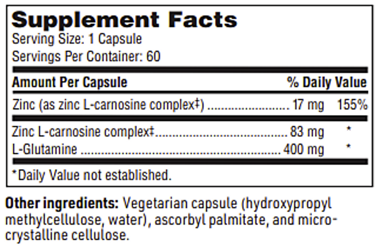 Endozin Klaire Labs 60 caps MorNatural