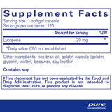 Lycopene - Pure Encapsulations 20 mg 60 softgels SPECIAL ORDER