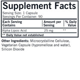 Alpha Lipoic Acid - Kirkman 25 mg 90caps SPECIAL ORDER