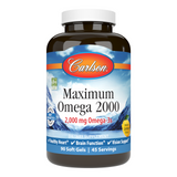 Maximum Omega 2000, Lemon Flavor - Carlson 2000 mg 90/180 caps