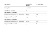 Mag L-Threonate - Metagenics 120 capsules SPECIAL ORDER