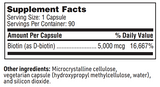 Biotin - Klaire Labs 5,000 mcg 90 caps