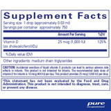 Liquid Vitamin D3 - Pure Encapsulations 0.75 oz (22.5 ml)