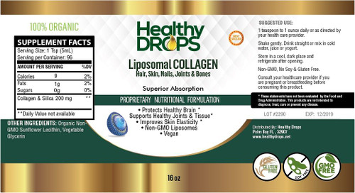Liposomal Collagen - Healthy Drops 32 oz (946 ml) SPECIAL ORDER Liposomal Collagen - Healthy Drops 32 oz (946 ml) SPECIAL ORDER