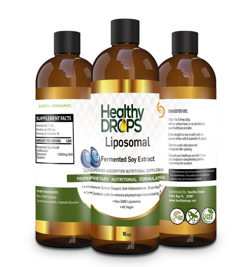 Liposomal Fermented Soy Extract - Healthy Drops 16 oz (473 ml) SPECIAL ORDER