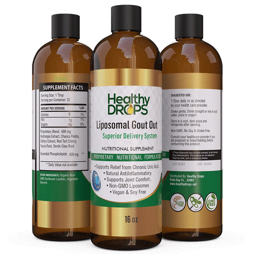 Liposomal Gout Out - Healthy Drops 16 oz (473 ml) SPECIAL ORDER