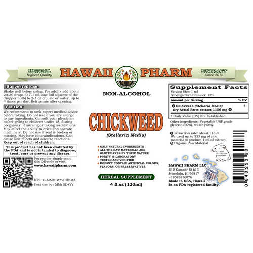 Chickweed - Hawaii Pharm 4 oz (120ml) SPECIAL ORDER Chickweed - Hawaii Pharm 4 oz (120ml) SPECIAL ORDER