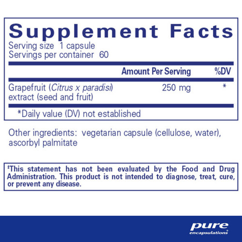 Grapefruit Seed Extract - Pure Encapsulations 60 caps Grapefruit Seed Extract - Pure Encapsulations 60 caps