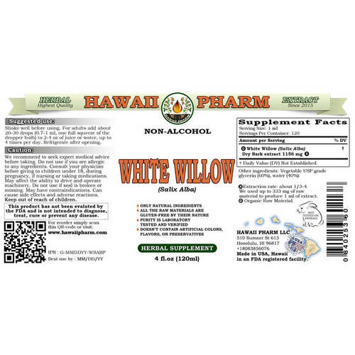 White Willow - Hawaii Pharm 4 oz SPECIAL ORDER