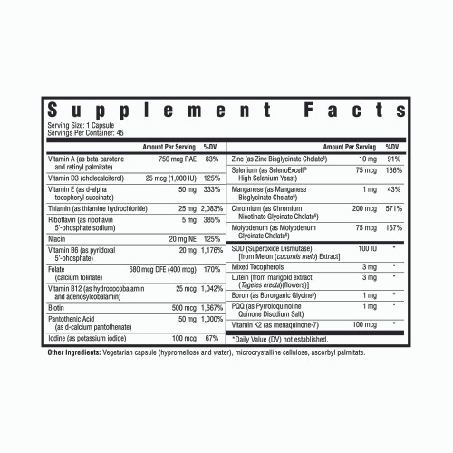 Multivitamin One MF - Seeking Health 45 caps Multivitamin One MF - Seeking Health 45 caps