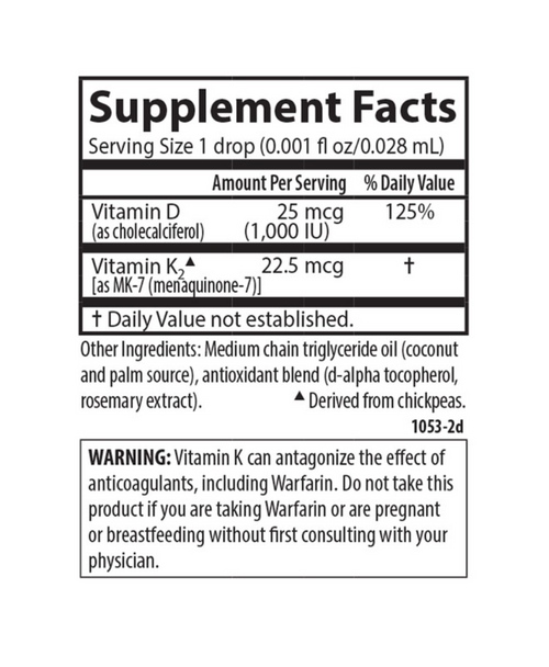 Kid's Super Daily® D3+K2  - Carlson 0.34 oz (10 ml) SPECIAL ORDER Kid's Super Daily® D3+K2  - Carlson 0.34 oz (10 ml) SPECIAL ORDER