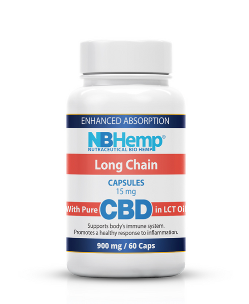 CBD Oil 15 mg (Long Chain) - NBHemp 60 caps SPECIAL ORDER