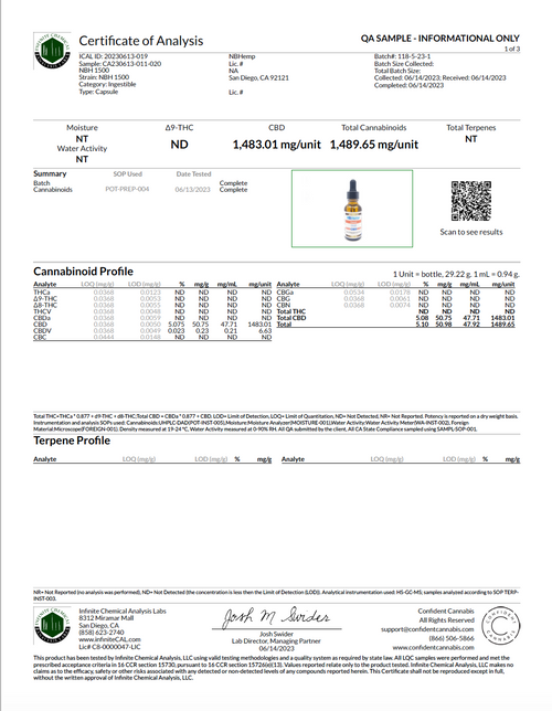Classic CBD Oil 1500mg (Advanced) - NBHemp 1 oz SPECIAL ORDER Classic CBD Oil 1500mg (Advanced) - NBHemp 1 oz SPECIAL ORDER