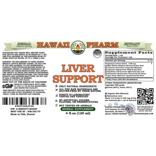 Liver Support - Hawaii Pharm 4 oz (120 ml) SPECIAL ORDER Liver Support - Hawaii Pharm 4 oz (120 ml) SPECIAL ORDER