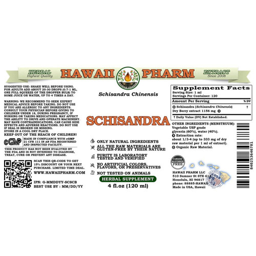 Schisandra - Hawaii Pharm 4 oz (120 ml) SPECIAL ORDER Schisandra - Hawaii Pharm 4 oz (120 ml) SPECIAL ORDER