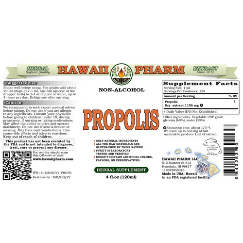 Propolis - Hawaii Pharm 4 oz (120 ml) SPECIAL ORDER Propolis - Hawaii Pharm 4 oz (120 ml) SPECIAL ORDER