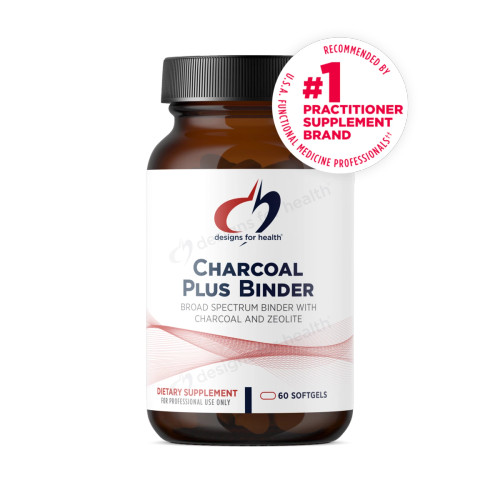 Charcoal Plus Binder - Designs for Health 60 Softgels SPECIAL ORDER