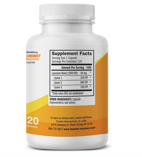 Lypazyme - Houston Enzymes 120 caps Lypazyme - Houston Enzymes 120 caps