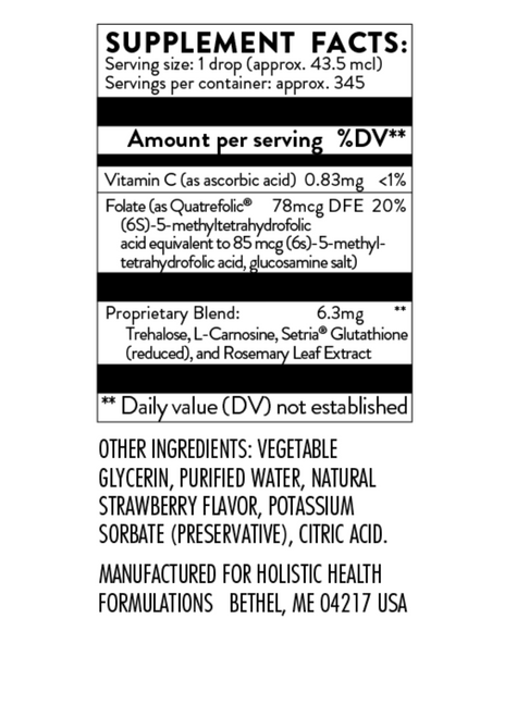 Methyl Folate 5-MTHF Mega Drops - Holistic Health 0.5oz (15ml) SPECIAL ORDER Methyl Folate 5-MTHF Mega Drops - Holistic Health 0.5oz (15ml) SPECIAL ORDER