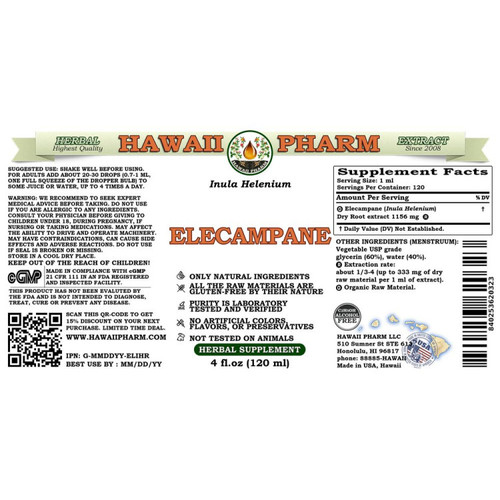 Elecampane - Hawaii Pharm 4 oz (120 ml) SPECIAL ORDER Elecampane - Hawaii Pharm 4 oz (120 ml) SPECIAL ORDER