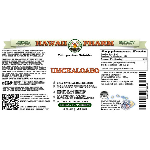 Umckaloabo  - Hawaii Pharm 4 oz (120 ml) SPECIAL ORDER