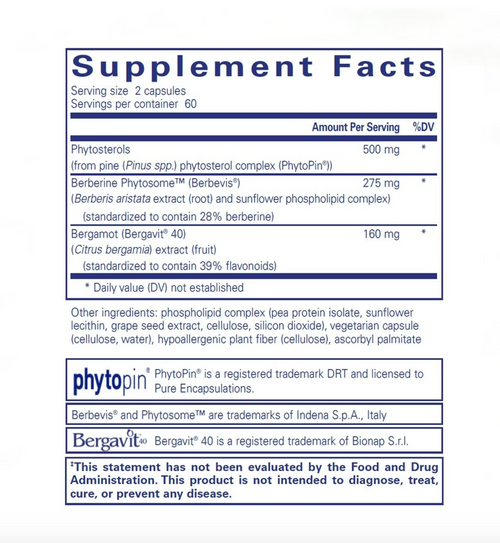 CholestePure Plus - Pure Encapsulations 120 caps SPECIAL ORDER CholestePure Plus - Pure Encapsulations 120 caps SPECIAL ORDER