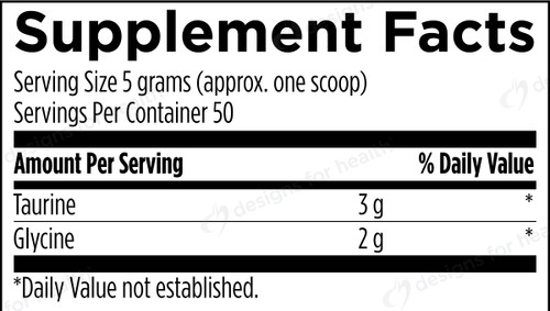Taurine+Glycine - Designs for Health 8.8 oz (250 g) SPECIAL ORDER Taurine+Glycine - Designs for Health 8.8 oz (250 g) SPECIAL ORDER