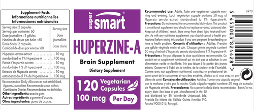 Huperzine-A  - Super Smart 100mcg 120 caps SPECIAL ORDER Huperzine-A  - Super Smart 100mcg 120 caps SPECIAL ORDER