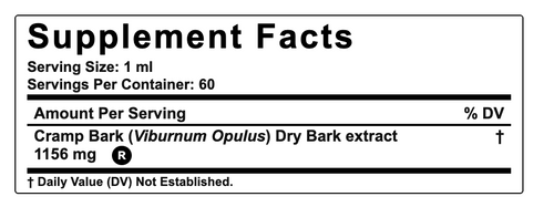 Cramp Bark (Viburnum Opulus) - Hawaii Pharm 4 oz (120ml) SPECIAL ORDER