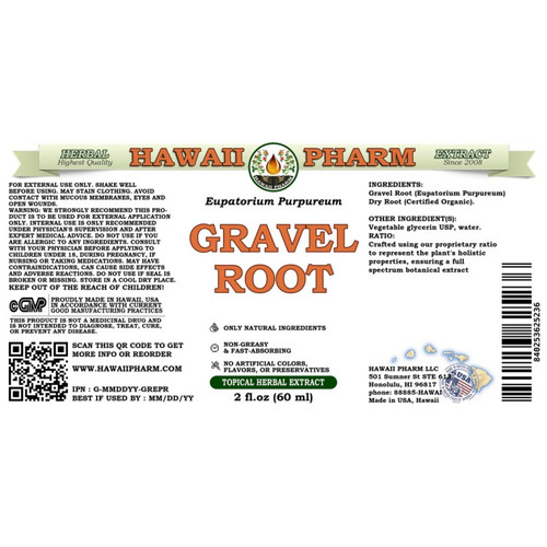Gravel Root (Eupatorium Purpureum) - Hawaii Pharm 4 oz (120 ml) SPECIAL ORDER