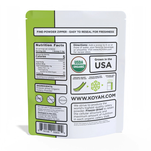 Organic Celery Powder - Koyah 1.52 oz (43.2 g) SPECIAL ORDER Organic Celery Powder - Koyah 1.52 oz (43.2 g) SPECIAL ORDER