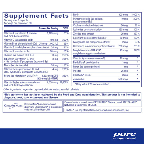 PureGenomics Multivitamin - Pure Encapsulations 60 caps PureGenomics Multivitamin - Pure Encapsulations 60 caps