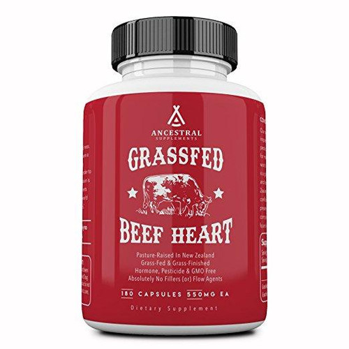 Grass Fed Beef Heart - Ancestral Supplements 180 caps