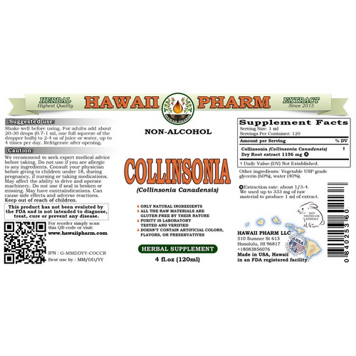 Collinsonia - Hawaii Pharm 4 oz (120 ml) Collinsonia - Hawaii Pharm 4 oz (120 ml)