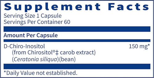 D-Chiro-Inositol - Klaire Labs 60 caps D-Chiro-Inositol - Klaire Labs 60 caps