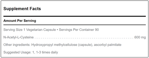 N-Acetyl-L-Cysteine - Douglas Labs 600 mg 90 caps N-Acetyl-L-Cysteine - Douglas Labs 600 mg 90 caps