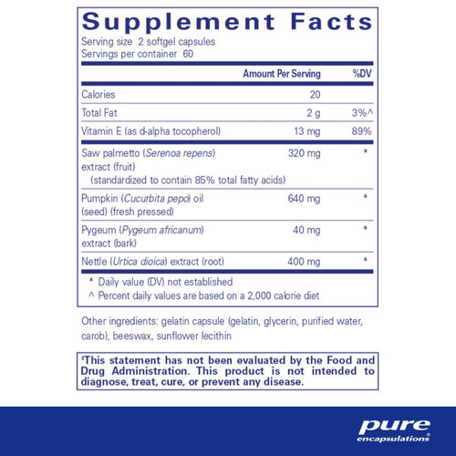 Saw Palmetto Plus - Pure Encapsulations 120 softgels SPECIAL ORDER Saw Palmetto Plus - Pure Encapsulations 120 softgels SPECIAL ORDER