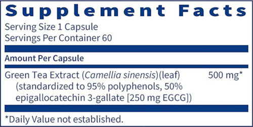 Green Tea Extract - Klaire Labs 60 caps Green Tea Extract - Klaire Labs 60 caps