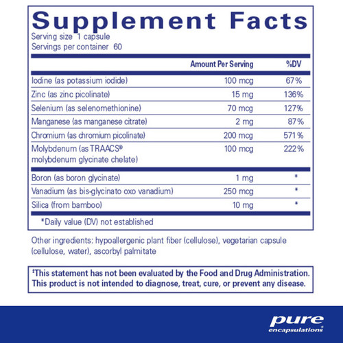 Trace Minerals - Pure Encapsulations 60 caps Trace Minerals - Pure Encapsulations 60 caps