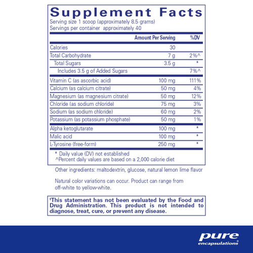 Electrolyte/Energy Formula - Pure Encapsulations 340g