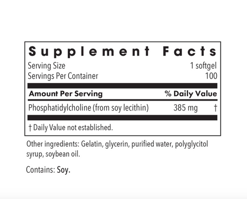 Phosphatidyl Choline - Allergy Research Group 100 softgels