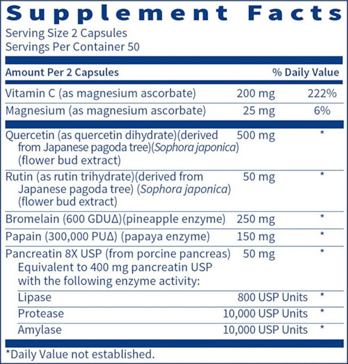 Quercetin-Bromelain Forte - Klaire Labs 100 caps Quercetin-Bromelain Forte - Klaire Labs 100 caps