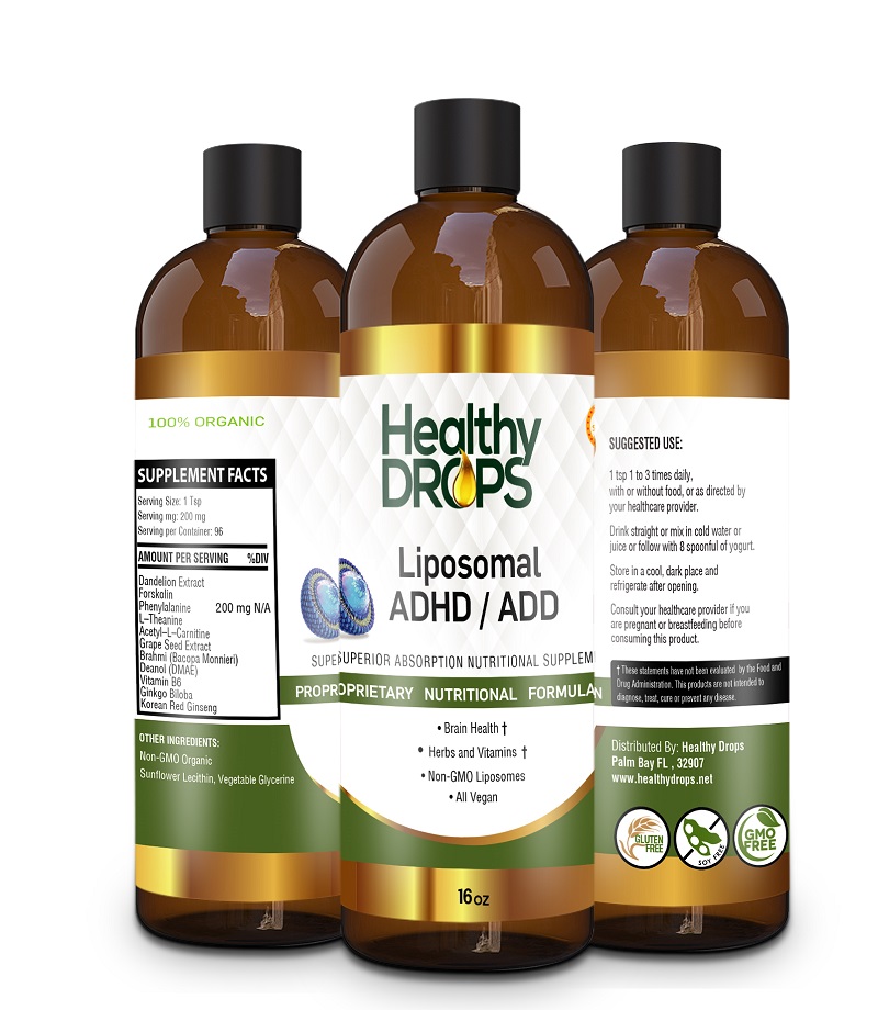 Liposomal ADHD/ADD - Healthy Drops 16 oz (473 ml) SPECIAL ORDER