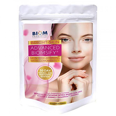 BrightSkin Glutathione+Vitamin C+GenoWhite Suppository - Biom Probiotics 15 count SPECIAL ORDER