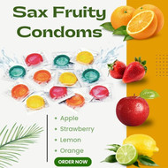 Sax Fruity Condoms in 4 Fresh Flavours