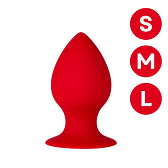 Forto F-98: Cone Anal Plug Red Size Option