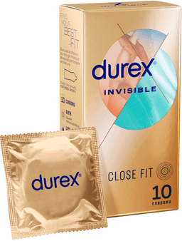 Durex Invisible - Close Fit 10's Condoms with loosepack