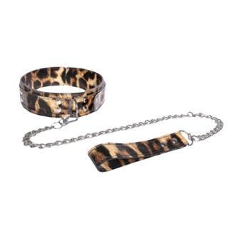 Cheap Products Leopard PU Collar and Leash
