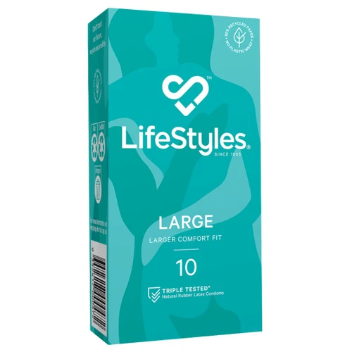 Lifestyles Large Condoms 10 Retail Pack
